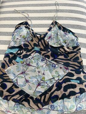 Diane von Furstenberg silk tank leopard S